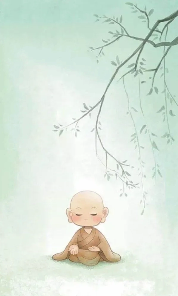 Hình ảnh chú tiểu đẹp, mang lại sự nhẹ nhàng và thanh thoát
