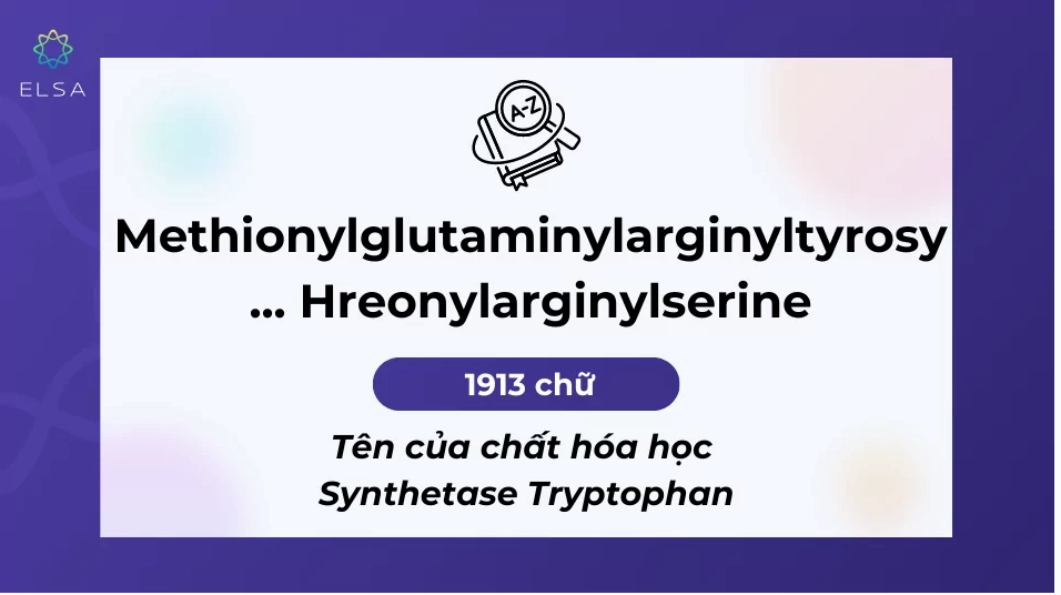 Hình ảnh minh họa tên hóa học của một chất Synthetase Trytophan.