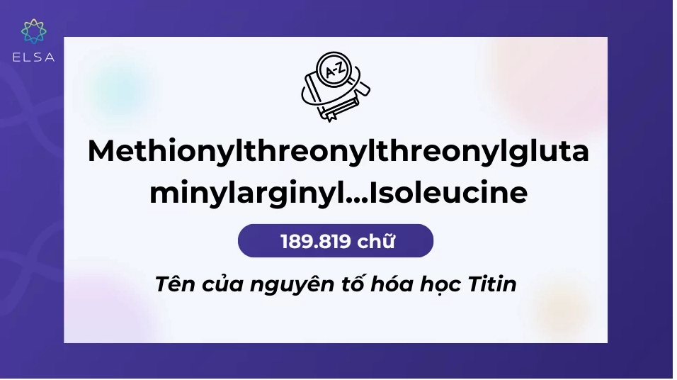 Hình ảnh minh họa tên nguyên tố hóa học Titin.