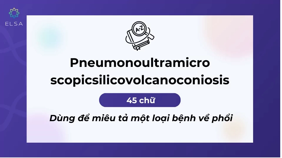 Hình ảnh minh họa từ tiếng Anh miêu tả một loại bệnh về phổi.