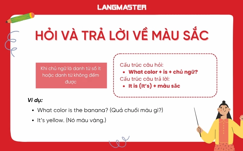 Hỏi và trả lời về màu sắc bằng tiếng Anh