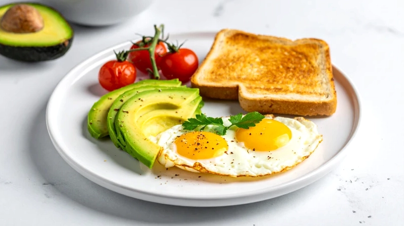 Kết hợp bơ với bánh mì và trứng
