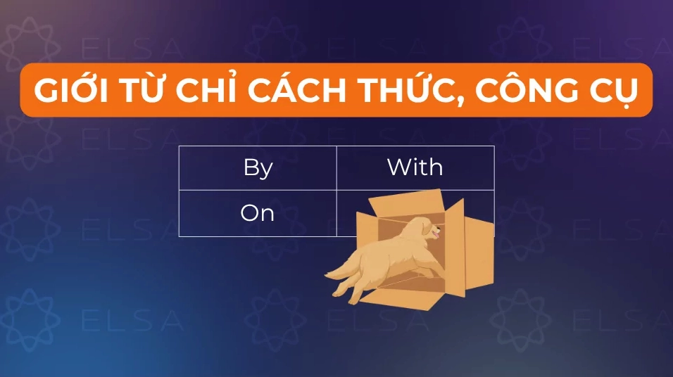 Một số giới từ chỉ cách thức, công cụ trong tiếng Anh