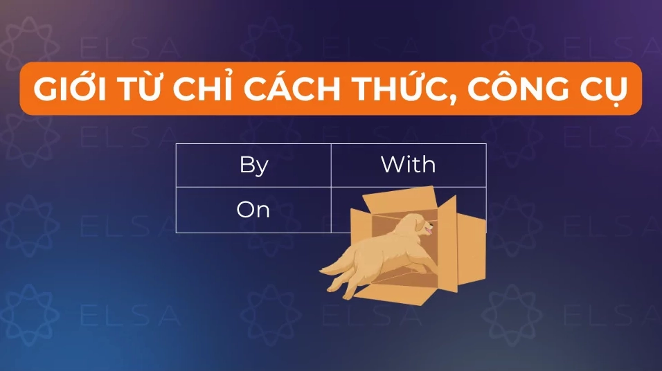 Một số giới từ chỉ cách thức, công cụ