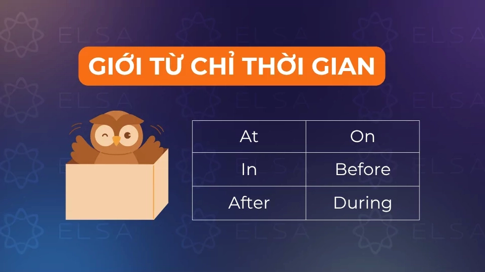 Một số giới từ chỉ thời gian