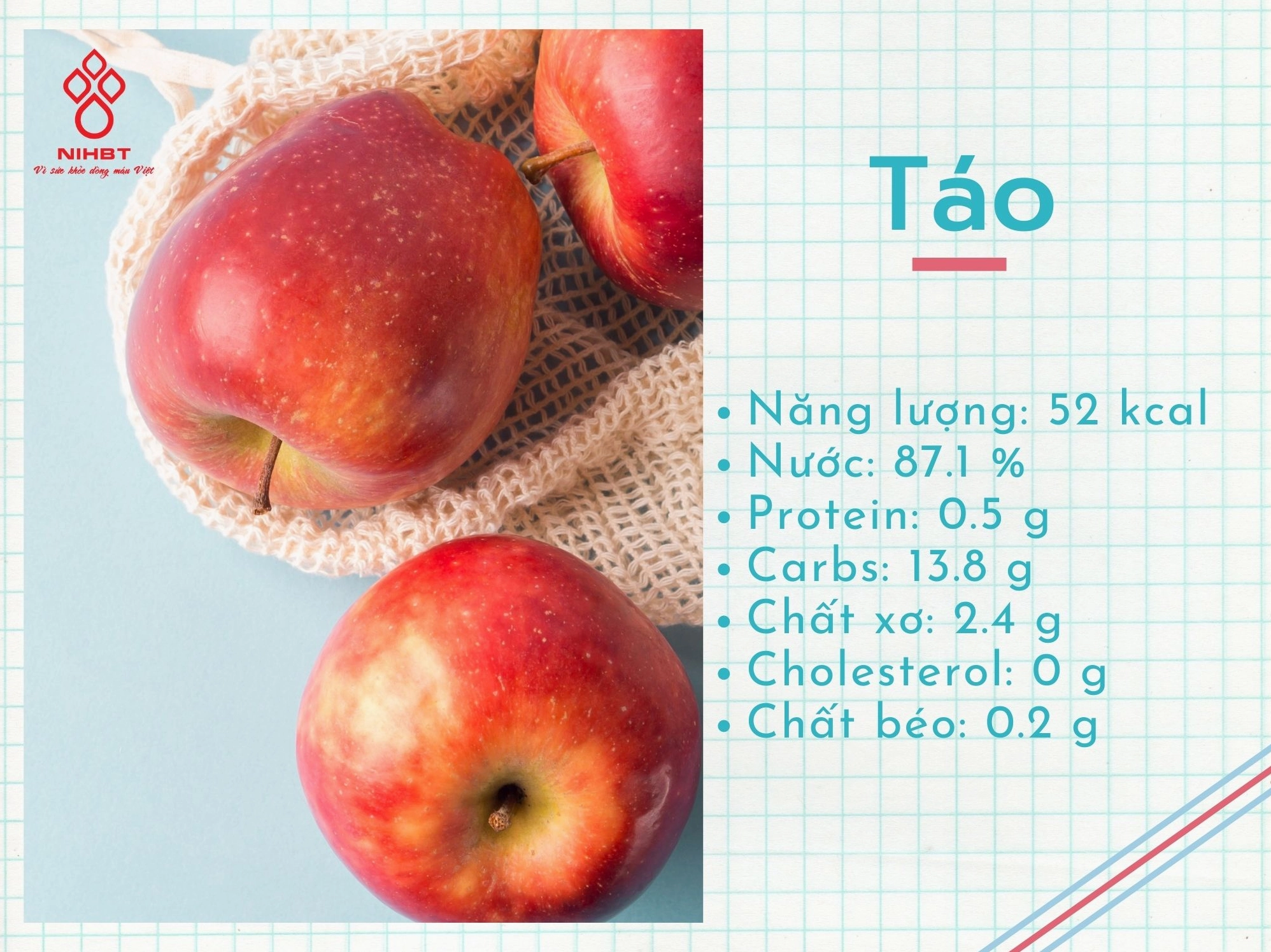 táo giảm mỡ máu cao