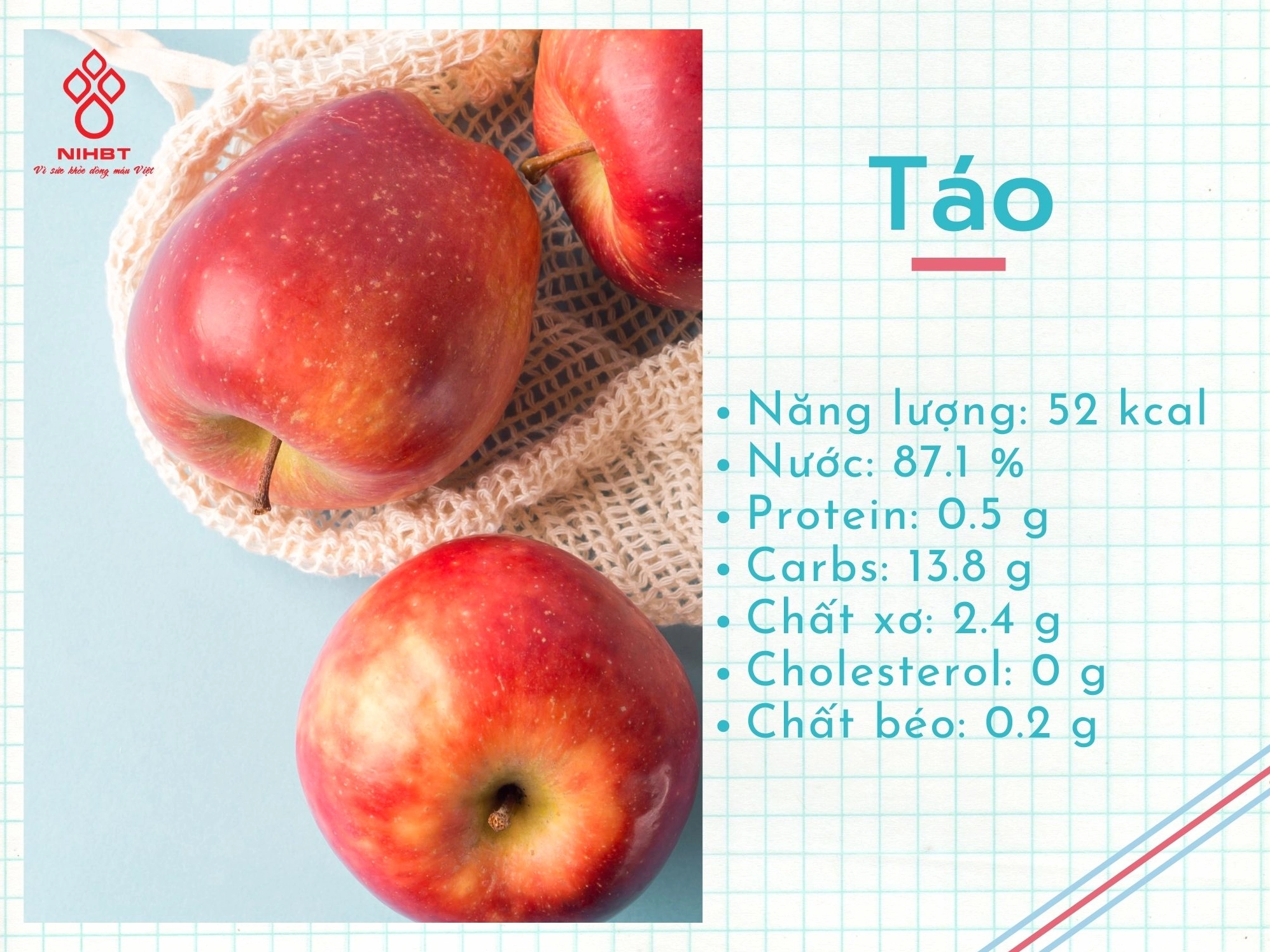 Táo giúp giảm mỡ máu hiệu quả