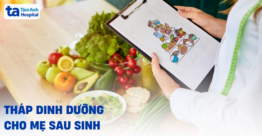 Tháp dinh dưỡng gợi ý cho mẹ sau sinh và cho con bú