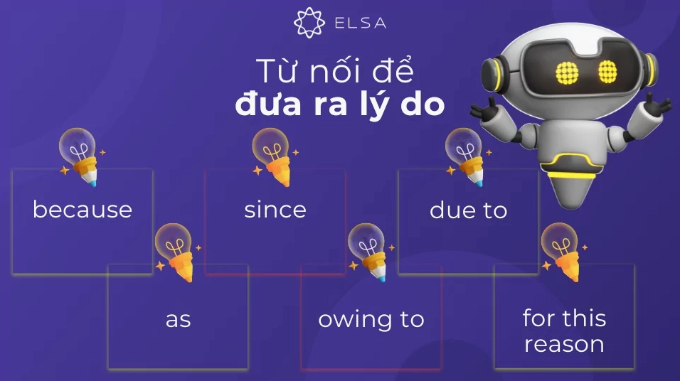 Từ nối trong tiếng Anh thông dụng để đưa ra lý do