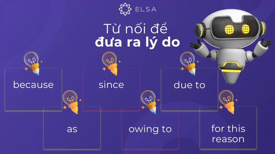 Từ nối trong tiếng Anh thông dụng để đưa ra lý do