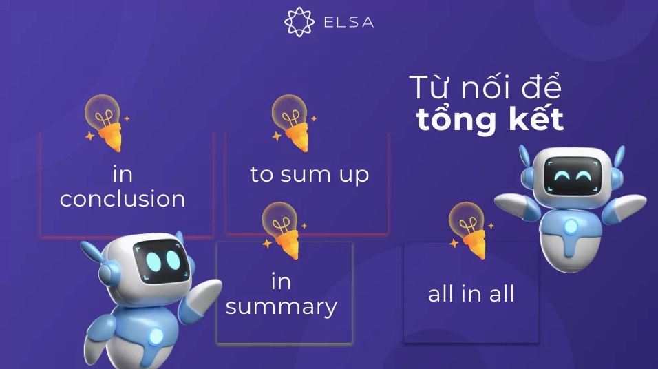 Từ nối trong tiếng Anh thông dụng để tổng kết