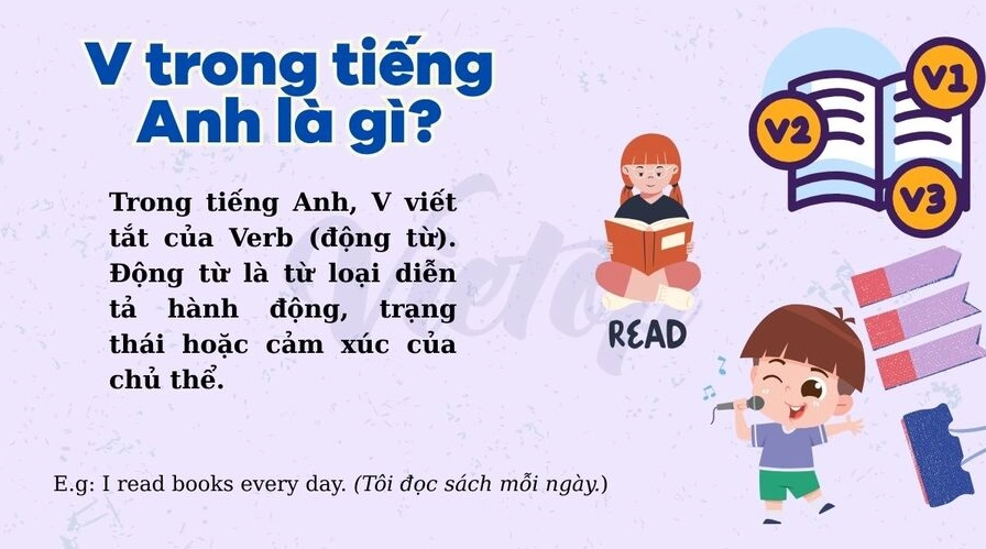 V trong tiếng Anh là gì?