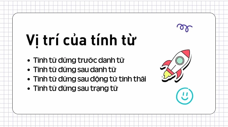 Vị trí của tính từ trong tiếng Anh