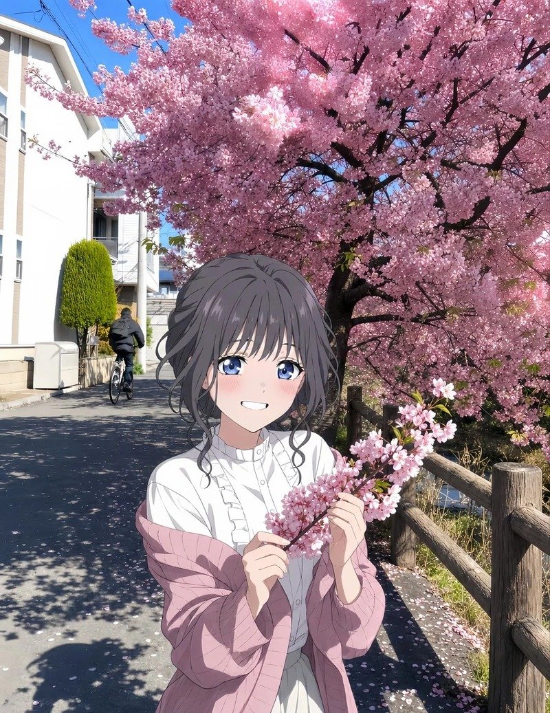 Hình ảnh cô gái anime với thần thái tự nhiên và đáng yêu