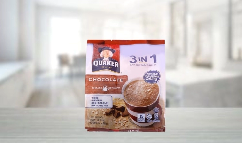 Yến mạch nguyên chất cán vỡ vị chocolate Quaker 420g